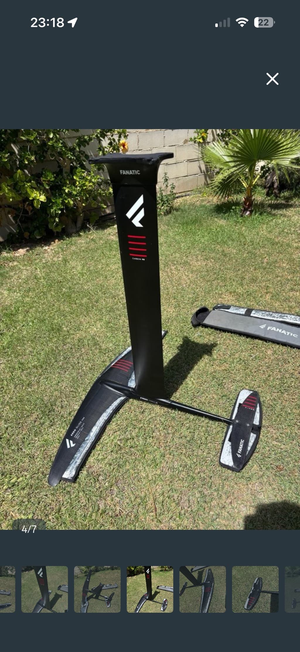 Foil full carbono mástil 90cm